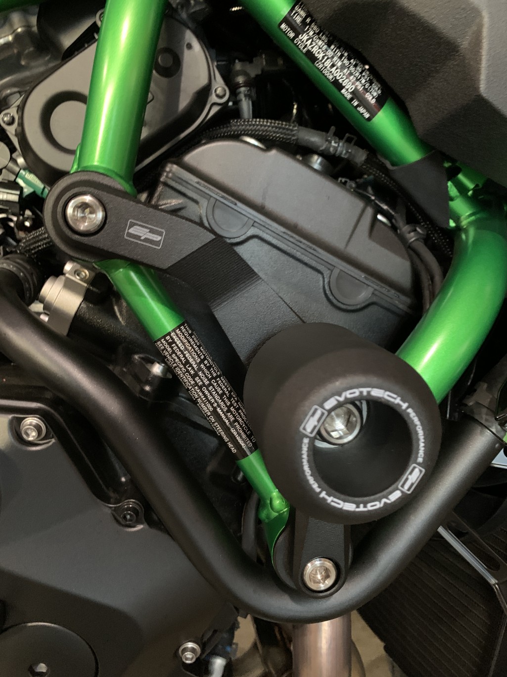 Evotech Frame Sliders Modifications, Accessories, and Appearance