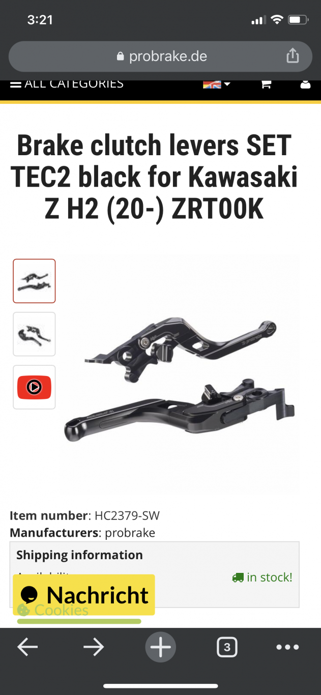 FOR SALE probrake Tec2 ZH2 Blake levers like new Items for Sale